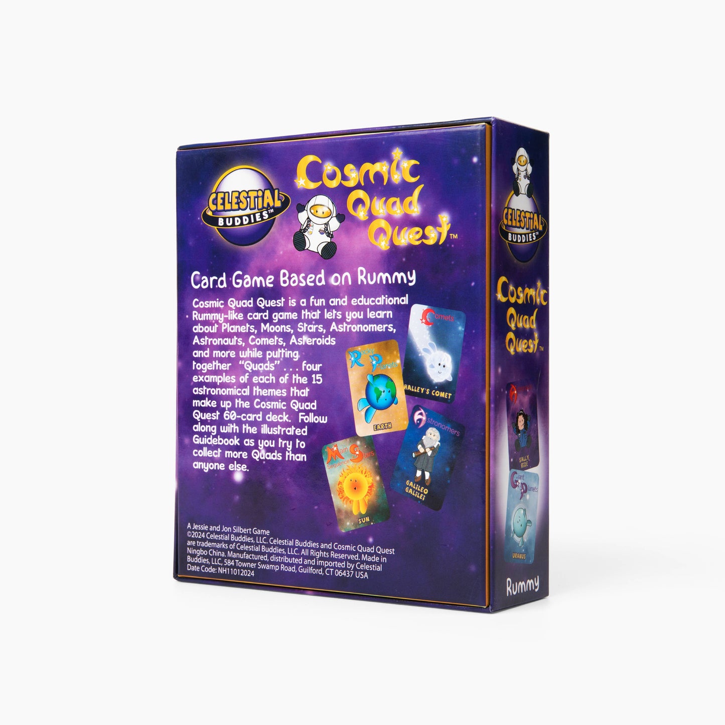 Cosmic Quad Quest Space Card Game with STEM Booklet