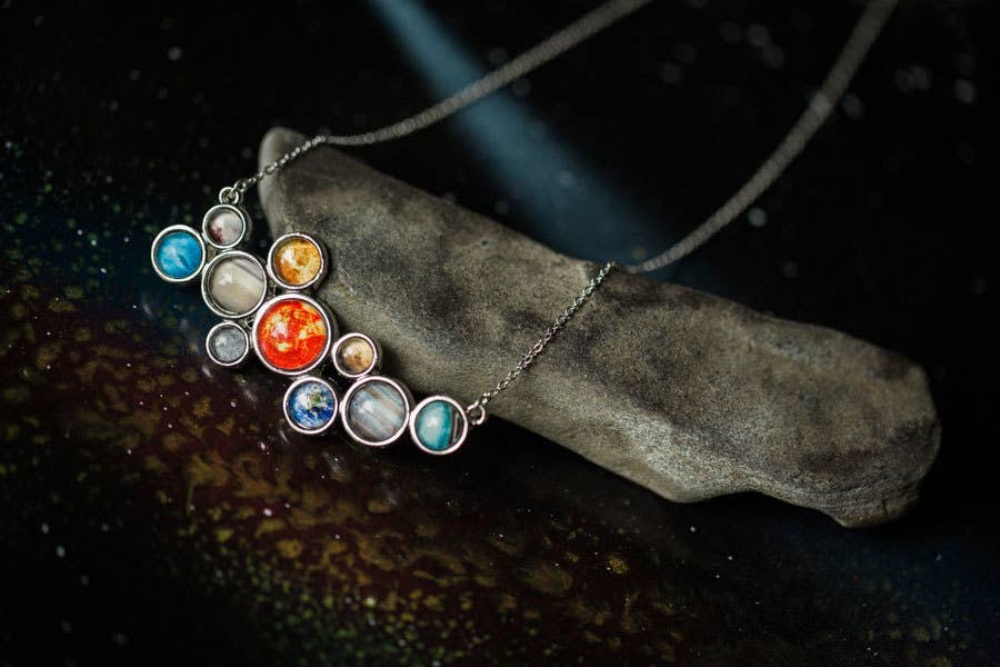Solar System Bib Necklace