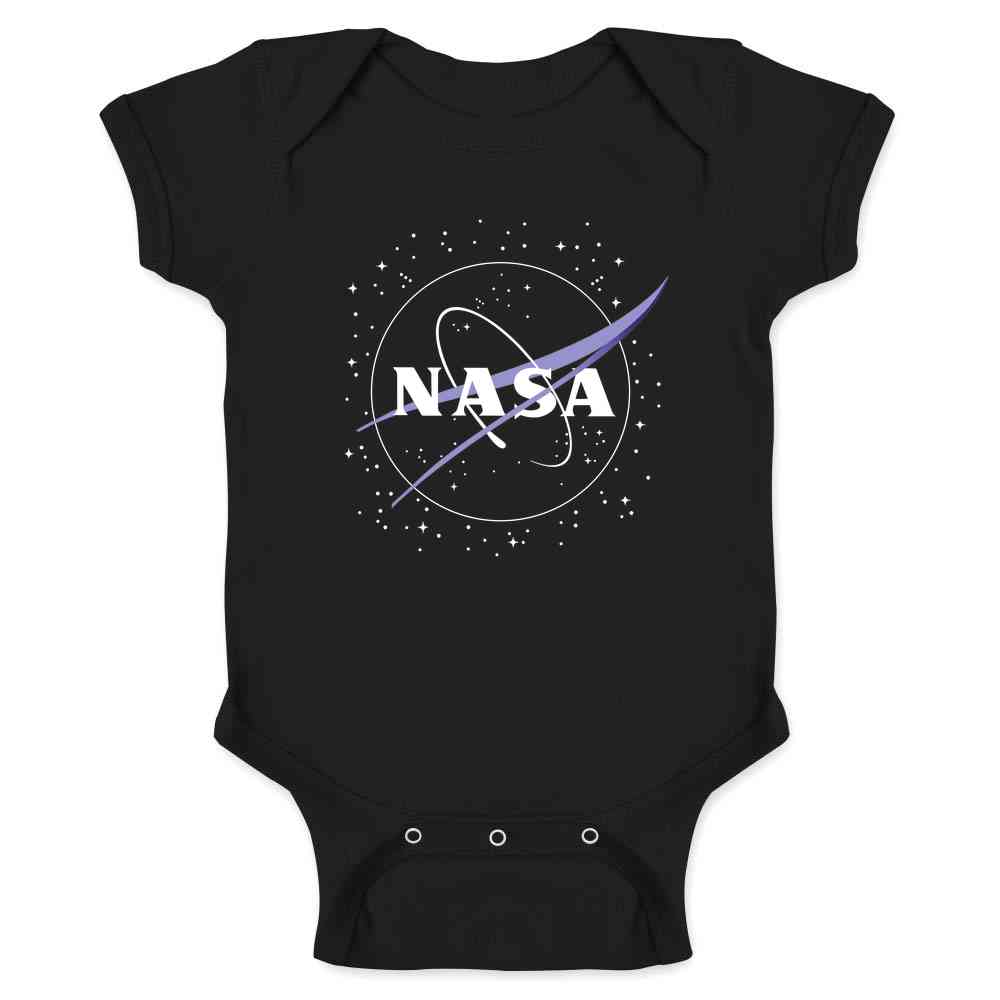 NASA Approved Meatball Logo With Stars Baby Bodysuit