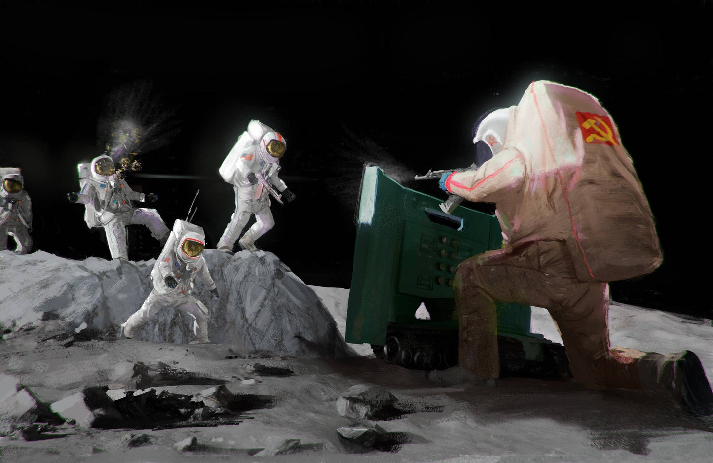 Lunar - Multipart Plastic Astronauts