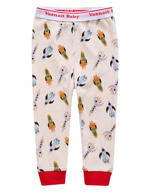 Long Sleeve Pajama Set Space Rocket