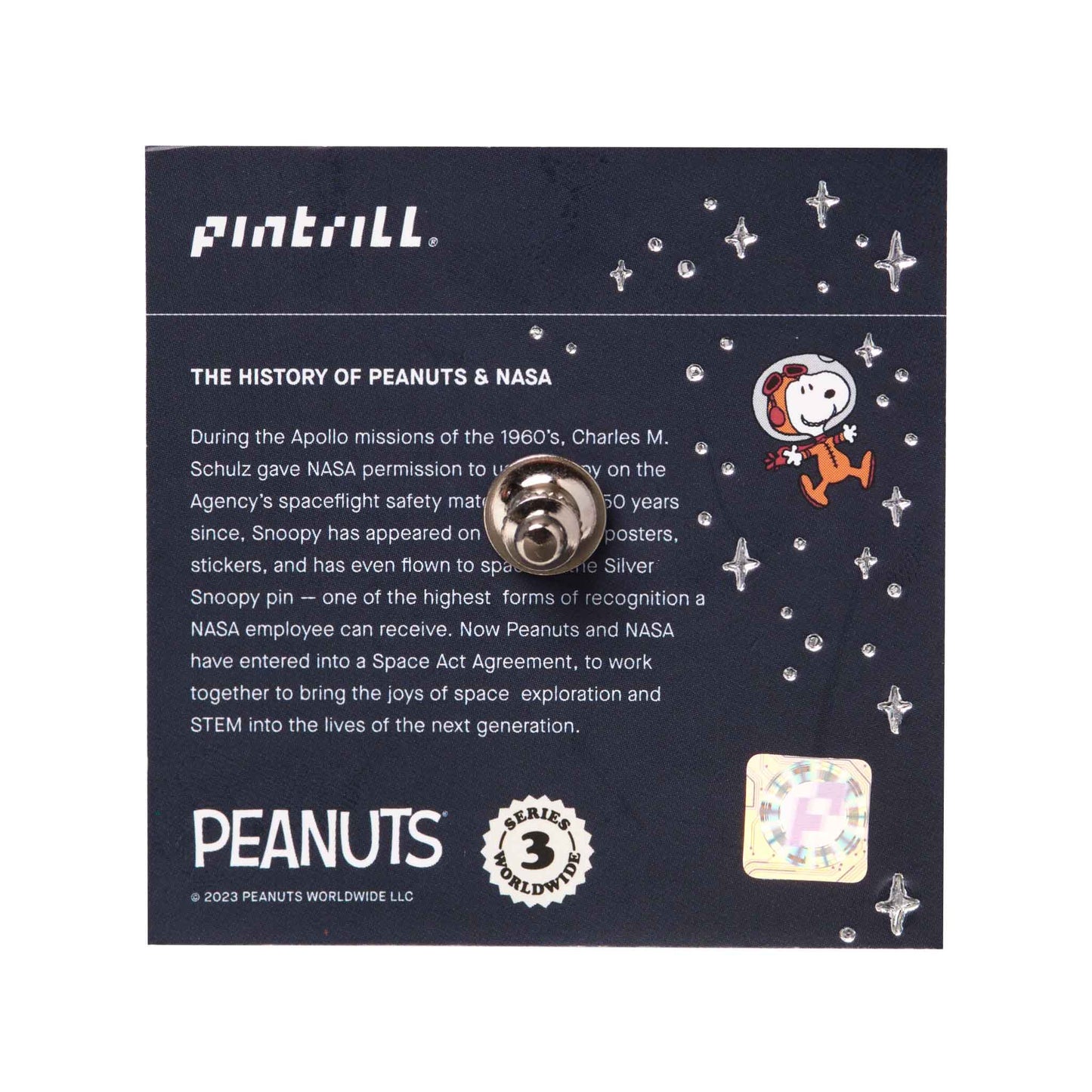 Astronaut Charlie Brown Pin