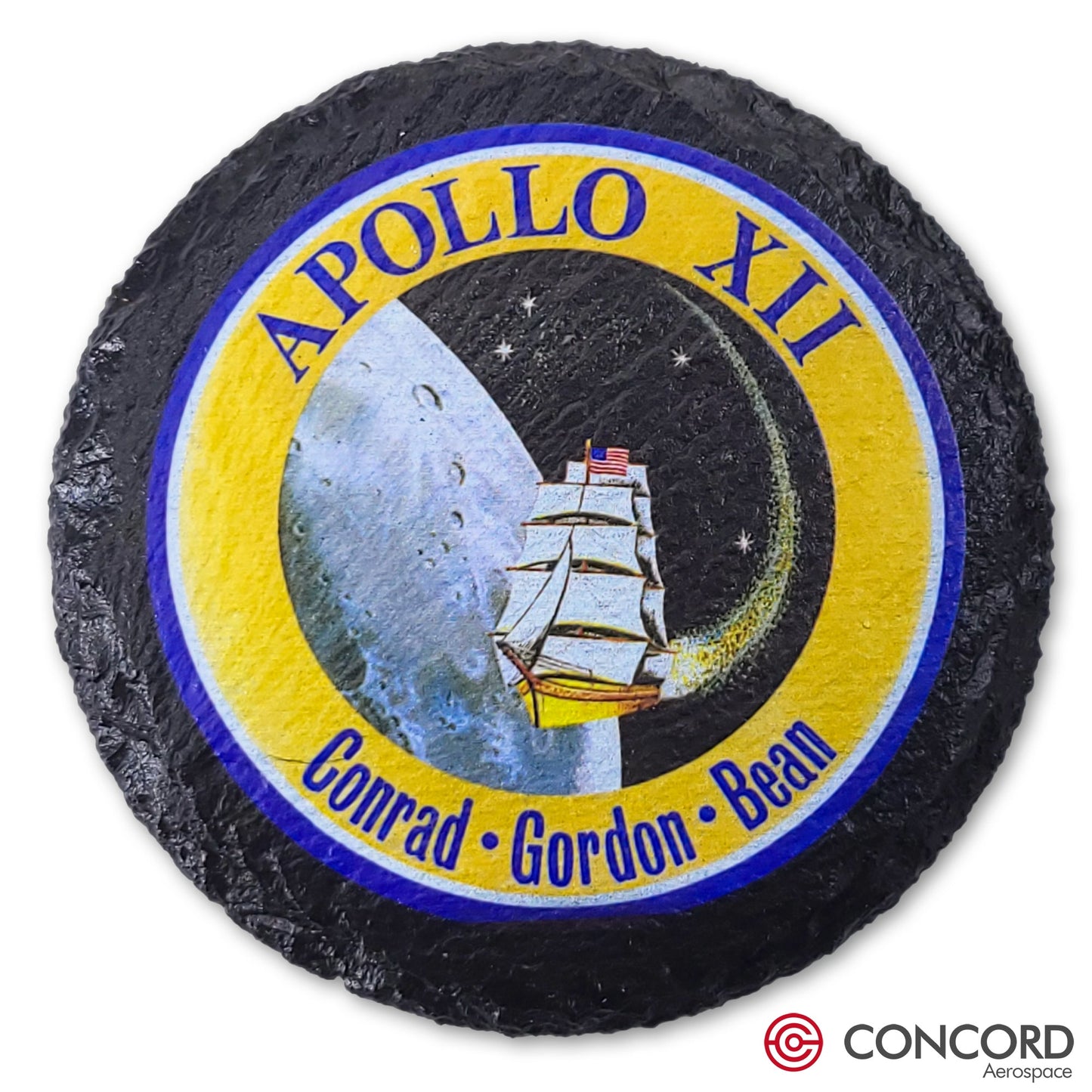 APOLLO 12 MISSION - SLATE COASTER