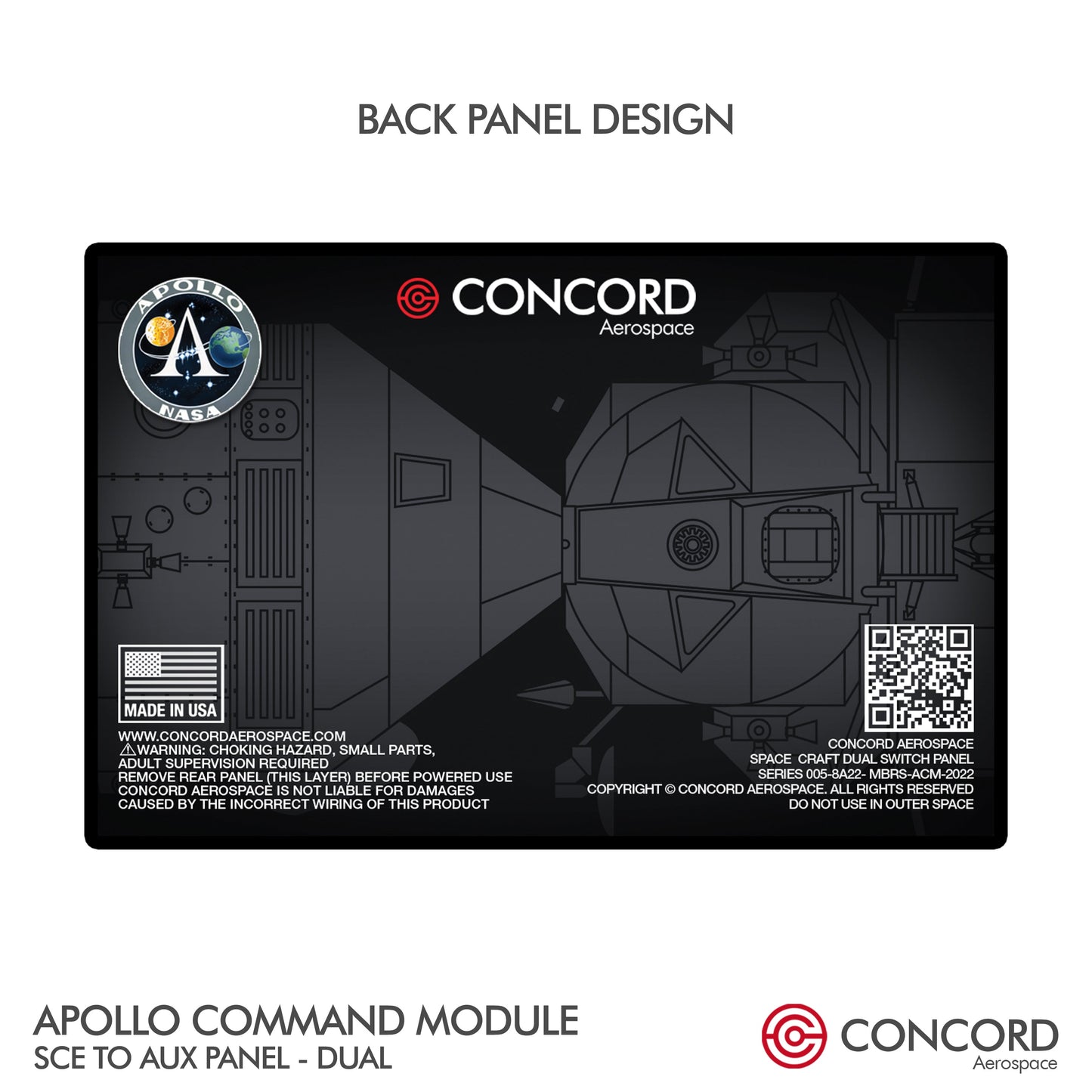 APOLLO COMMAND MODULE DUAL SWITCH PANEL - SCE to AUX