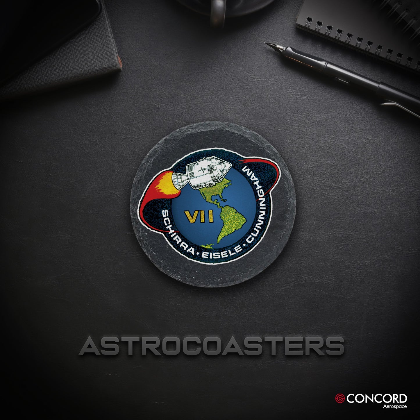APOLLO 7 MISSION - SLATE COASTER