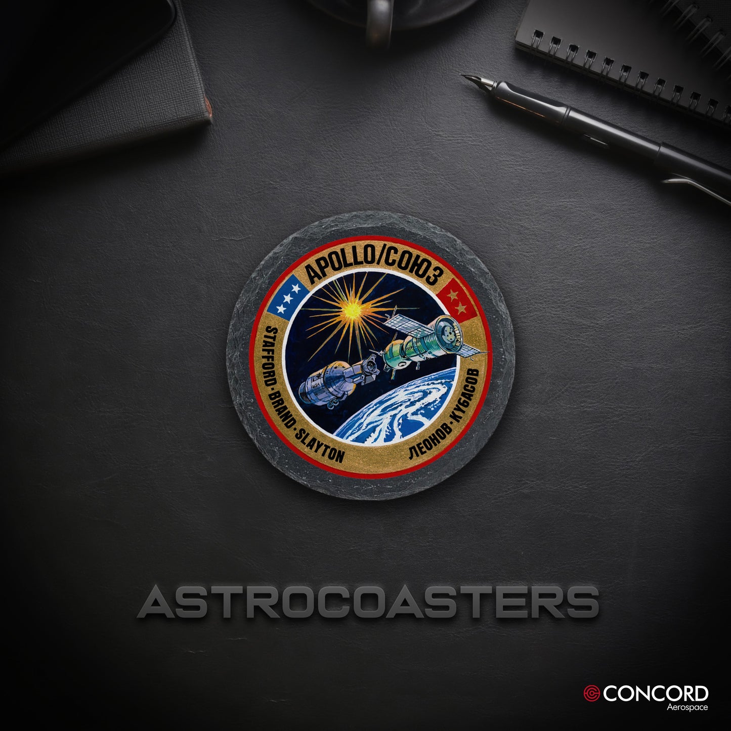 APOLLO SOYUZ - SLATE COASTER