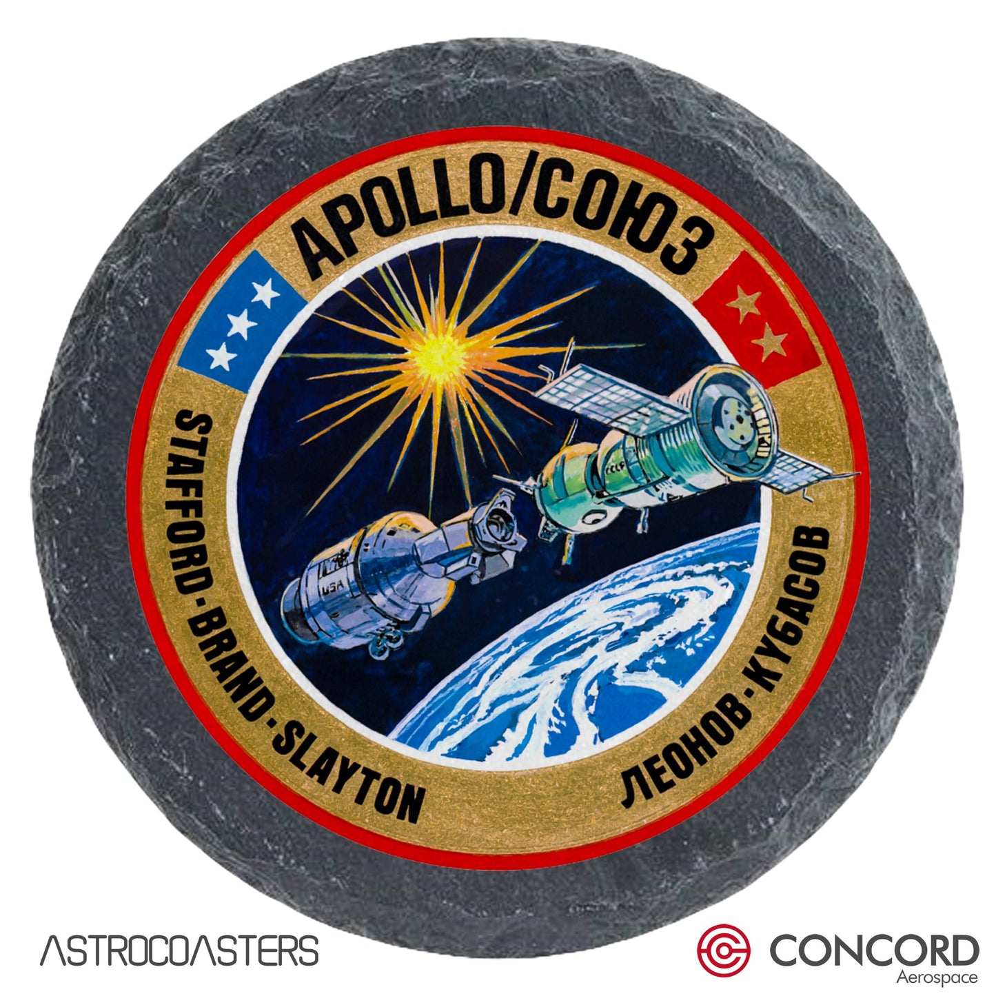 APOLLO SOYUZ - SLATE COASTER