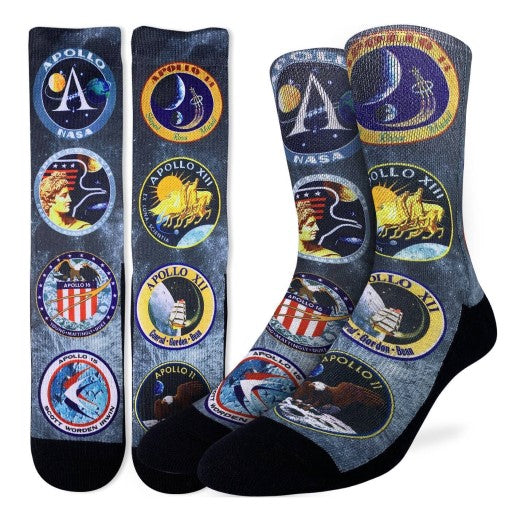 Men's Apollo Mission Patches Socks 8-13