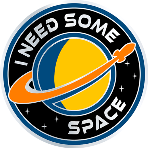 I Need Some Space Chrome Sticker