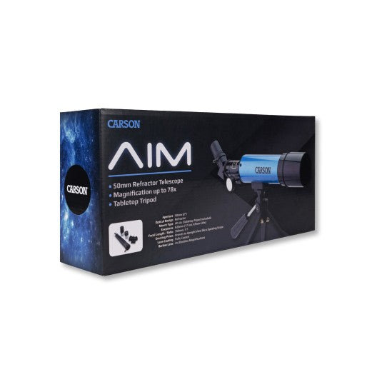 Aim Refractor Type 17.5x-80x Power Telescope with Tabletop Tripod