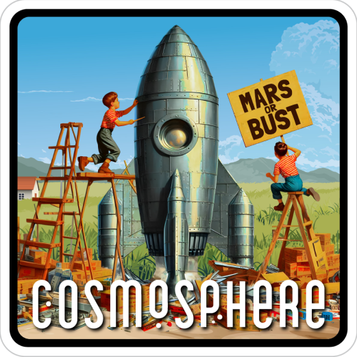 Mars or Bust Silver Sticker