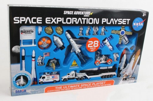 Space Adventure Space Exploration 28pc Playset w/Kennedy Sign