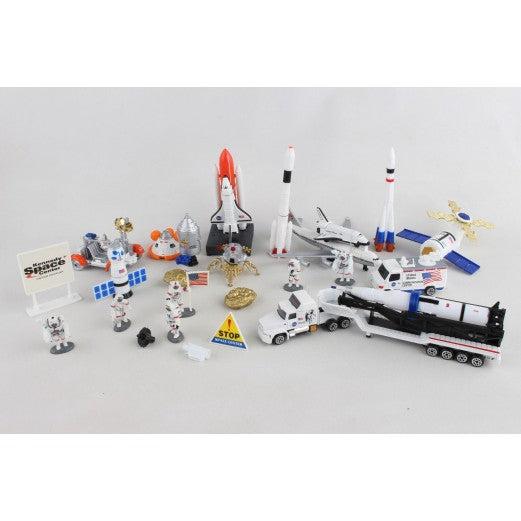 Space Adventure Space Exploration 28pc Playset w/Kennedy Sign