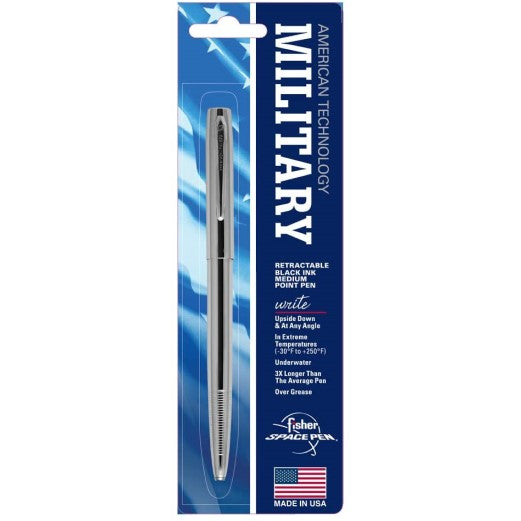 Retractable Space Pen Chrome Carded