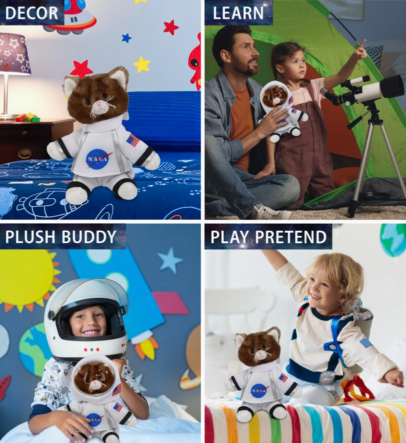 Plush Astronaut - Super Soft Plush - Brown Cat
