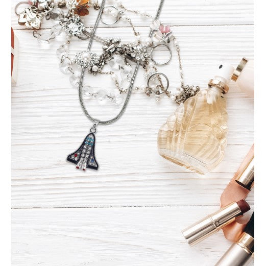 Sparkling Space Shuttle Necklace