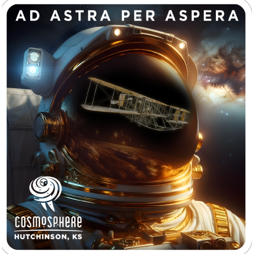 Astronaut Wright Flyer Sticker