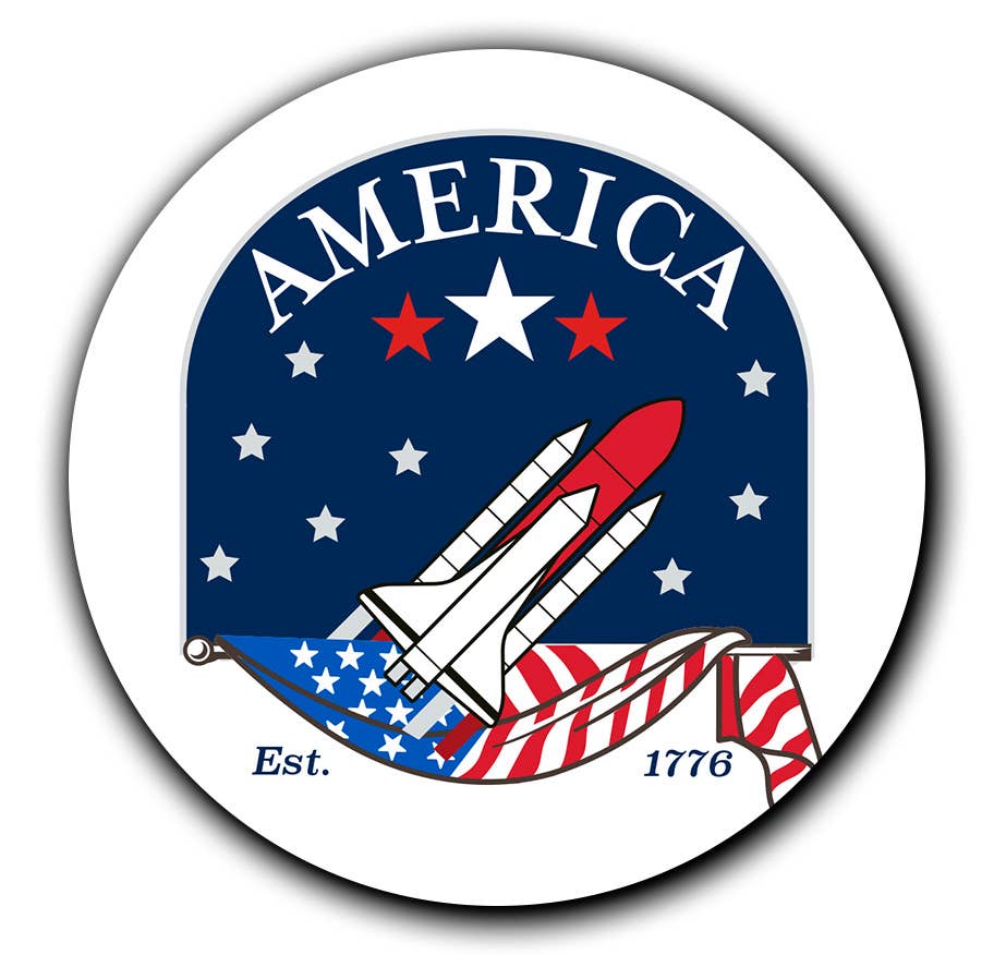 America250™ Rocket Magnet Round