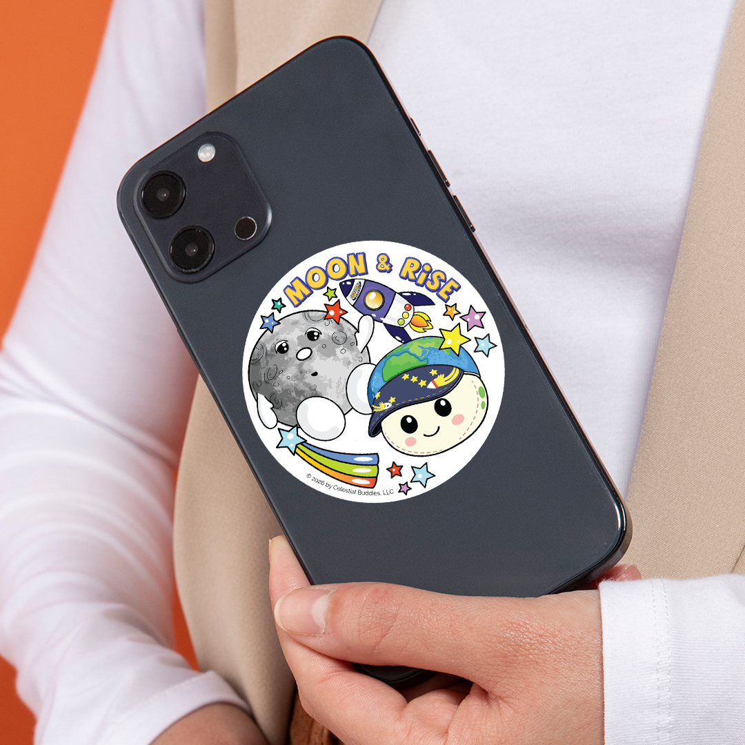 Limited Edition Rise & Moon Artemis II Vinyl Sticker