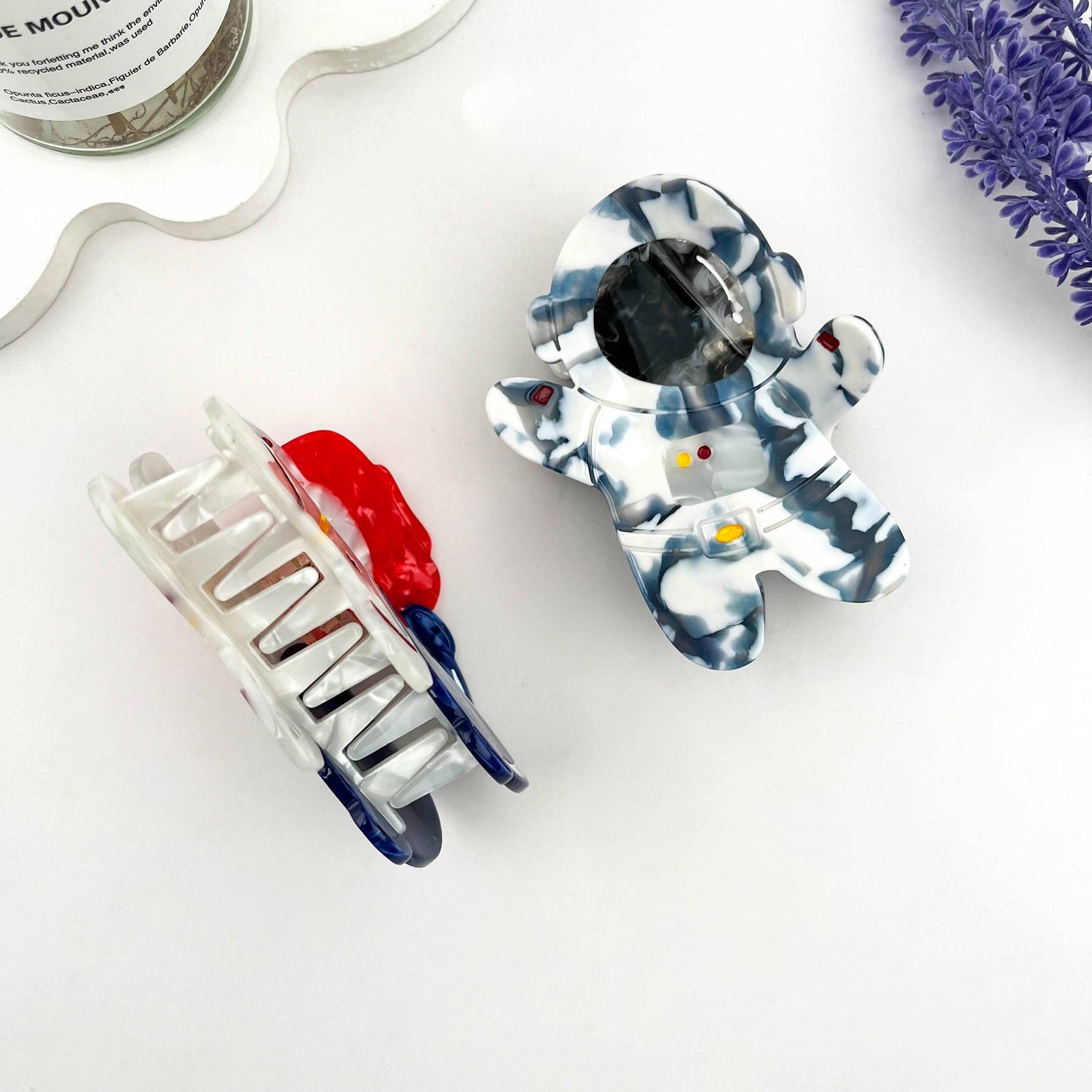 Creative Astronaut Acetate Hair Claw Clip