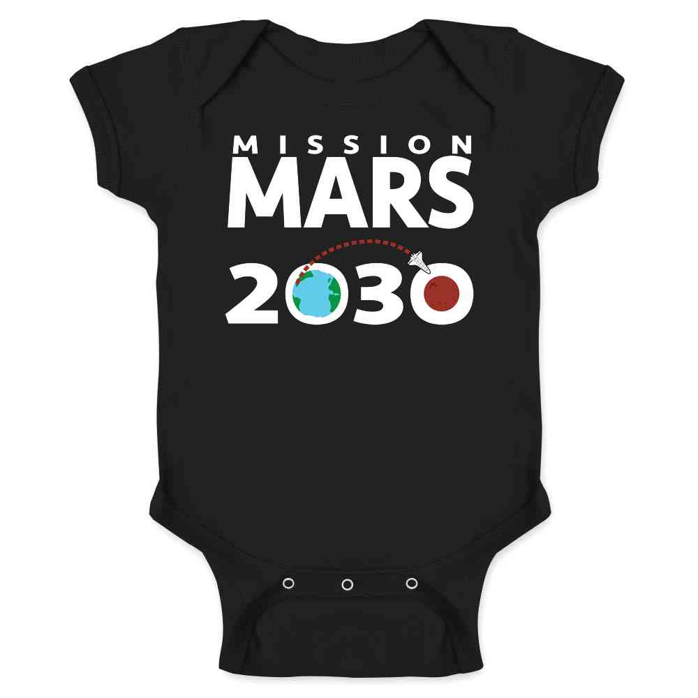 Mission Mars 2030 Space Exploration Science Baby Bodysuit