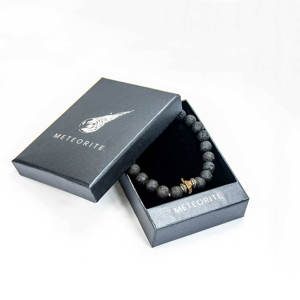 8mm Beads Meteorite & Lava Stone Bracelet