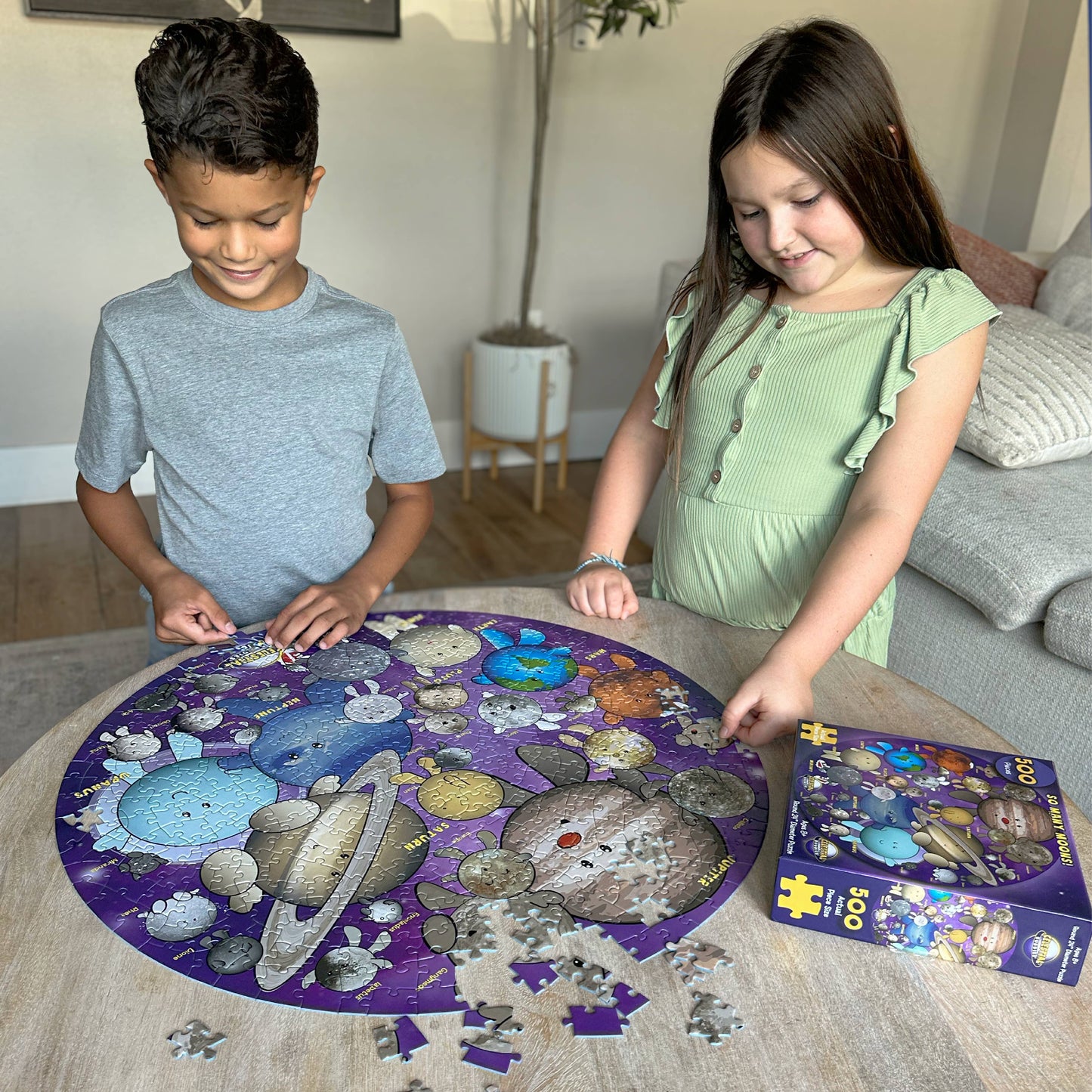 So Many Moons 500-Piece Educational Space Jigsaw Puzzle