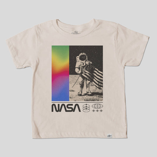 Kids NASA Astronaut Flag T-Shirt Space Graphic Tee