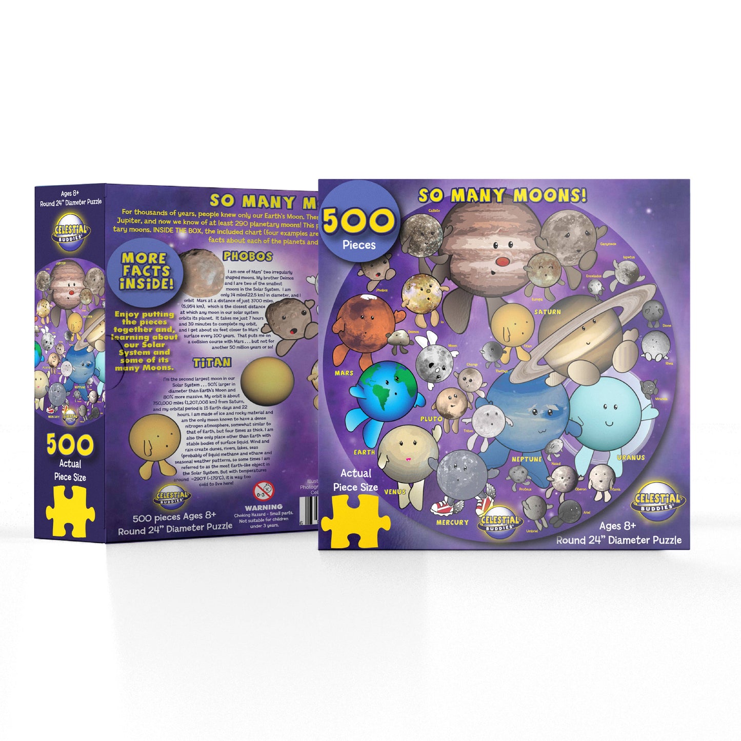 So Many Moons 500-Piece Educational Space Jigsaw Puzzle