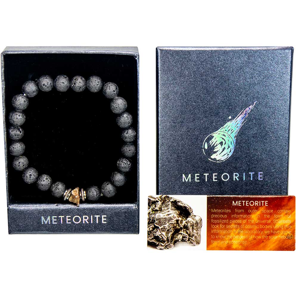 8mm Beads Meteorite & Lava Stone Bracelet