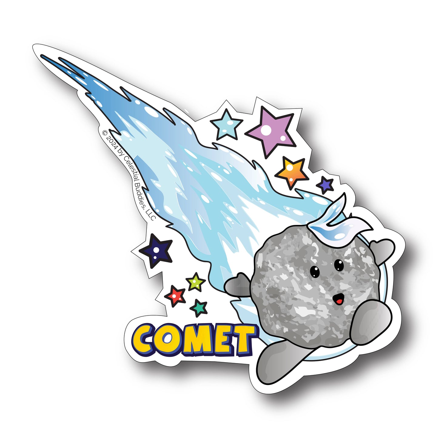 Comet Vinyl Sticker - Weatherproof & Durable