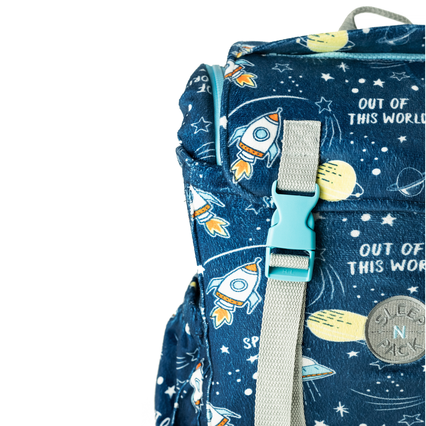 Packable Kid's Space & Rockets Sleeping Bag with Backpack
