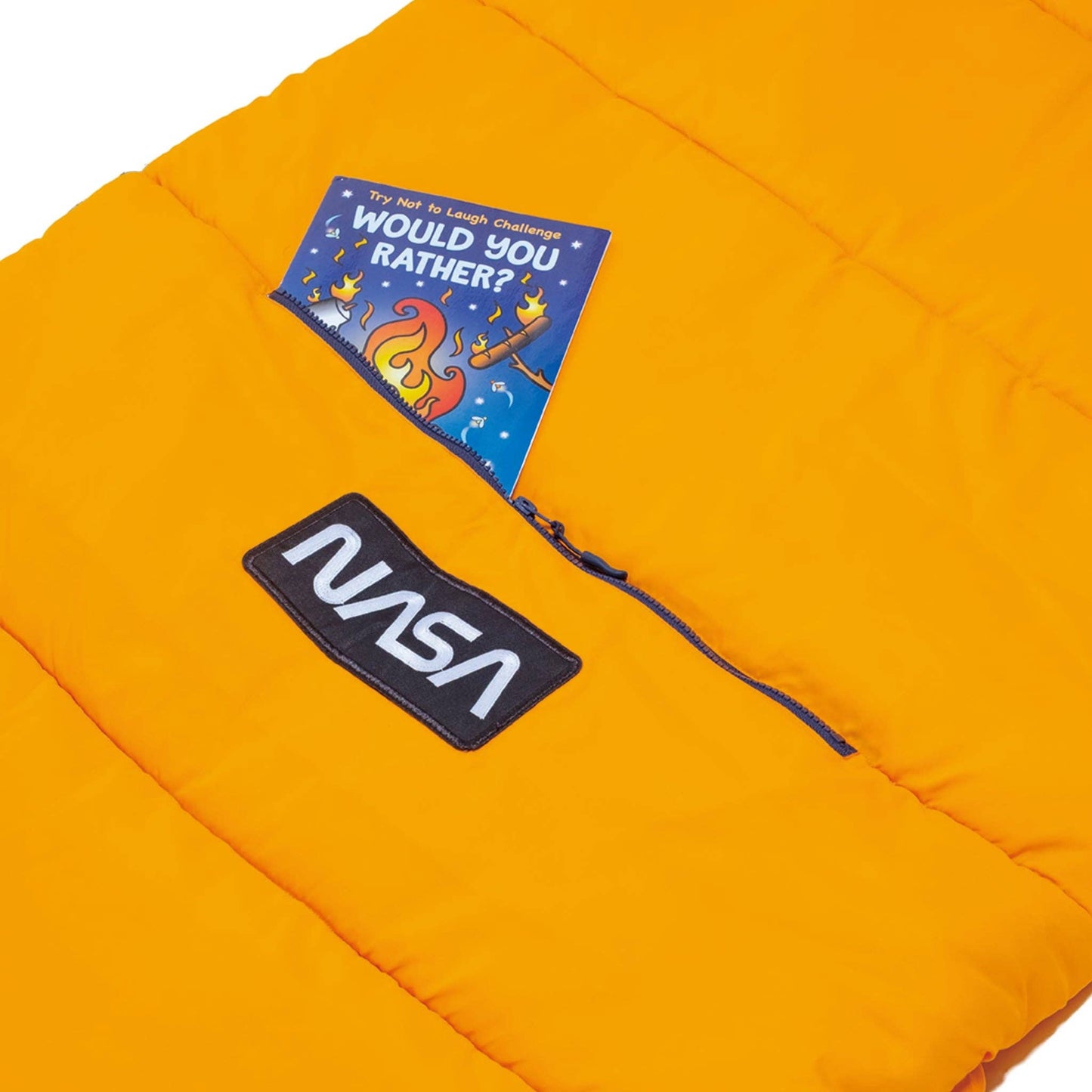 Sleep-N-Pack™ – Big Kid Size | NASA Official Logo & Patches | 2-in-1 Backpack & Sleeping Bag with Cozy Fleece Liner