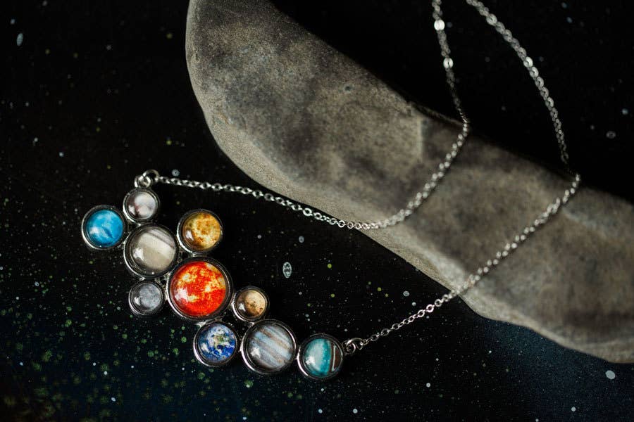 Solar System Bib Necklace