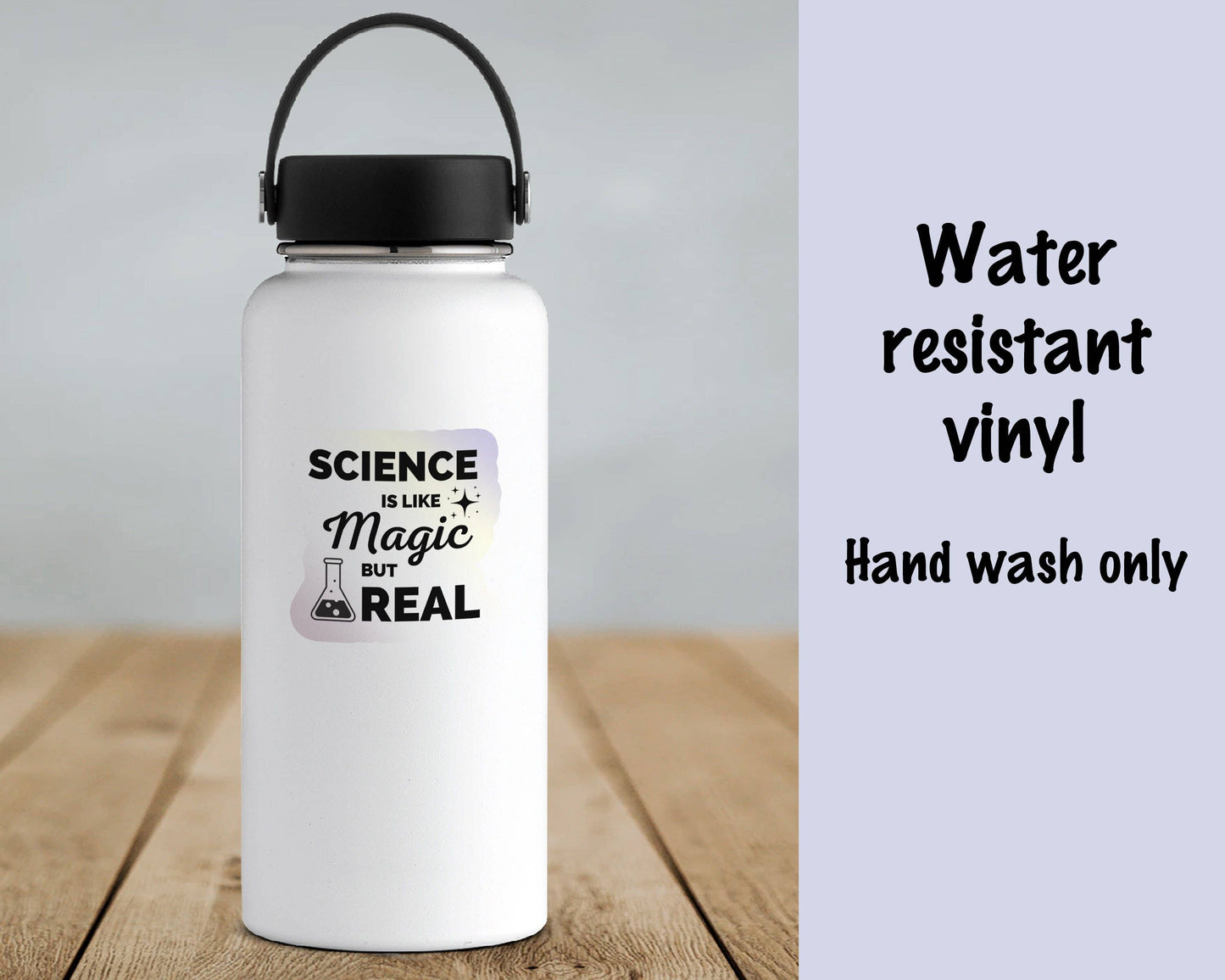 Science Is Like Magic But Real Sticker - Holographic