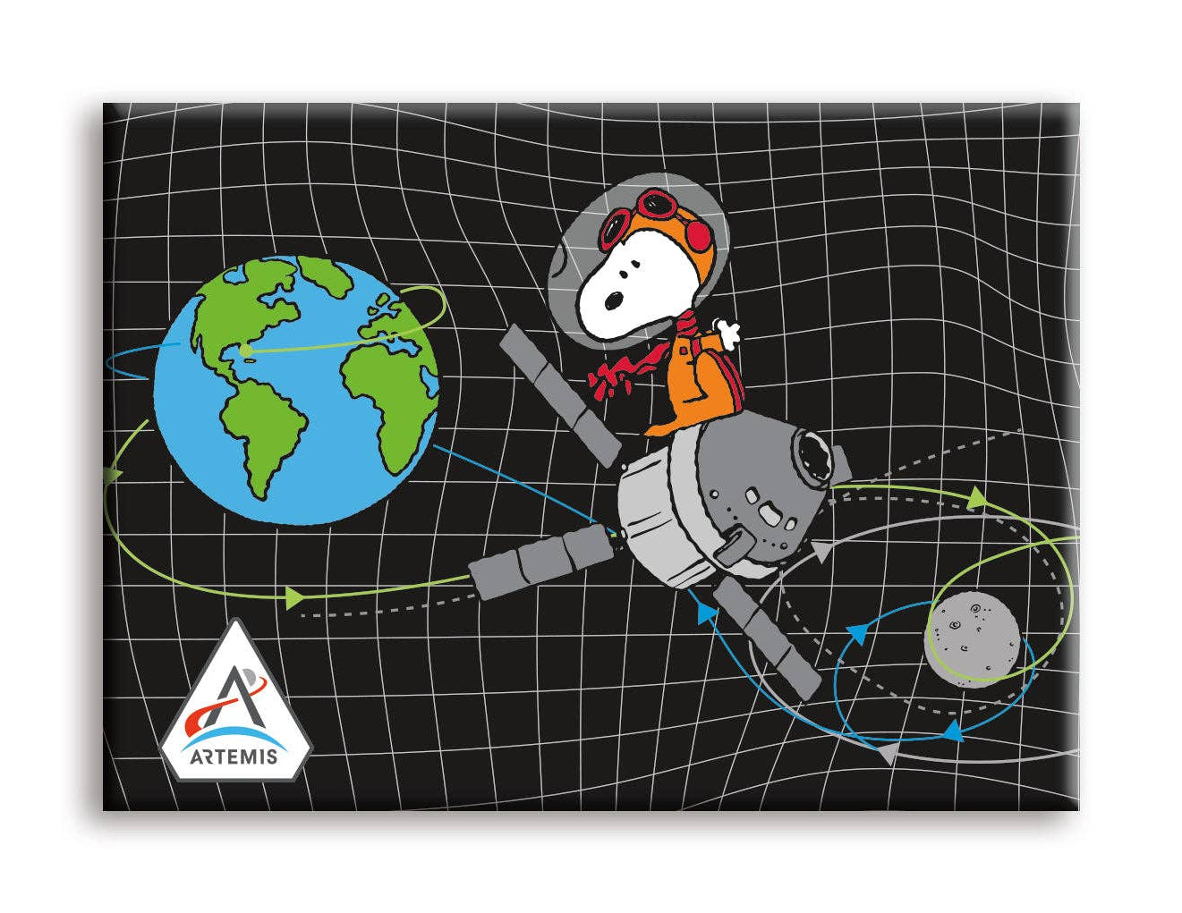 Peanuts Snoopy Orbit Flat Magnet
