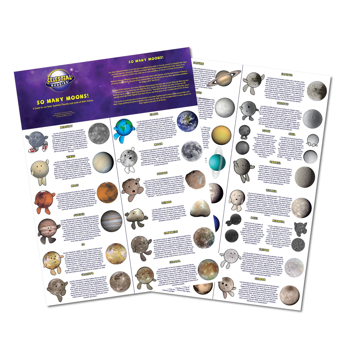 So Many Moons 500-Piece Educational Space Jigsaw Puzzle