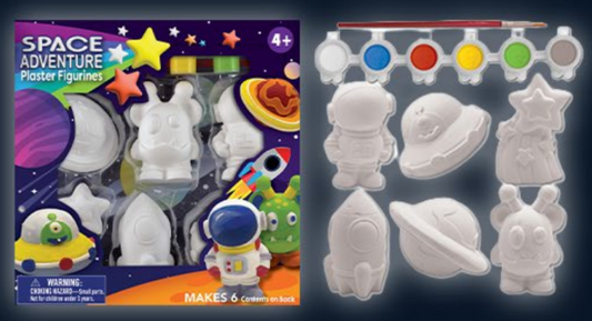 Space Adventure Plaster Figurines