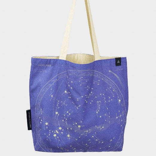 Star Chart Canvas Shoulder Tote