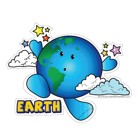 Earth Vinyl Sticker - Weatherproof & Durable