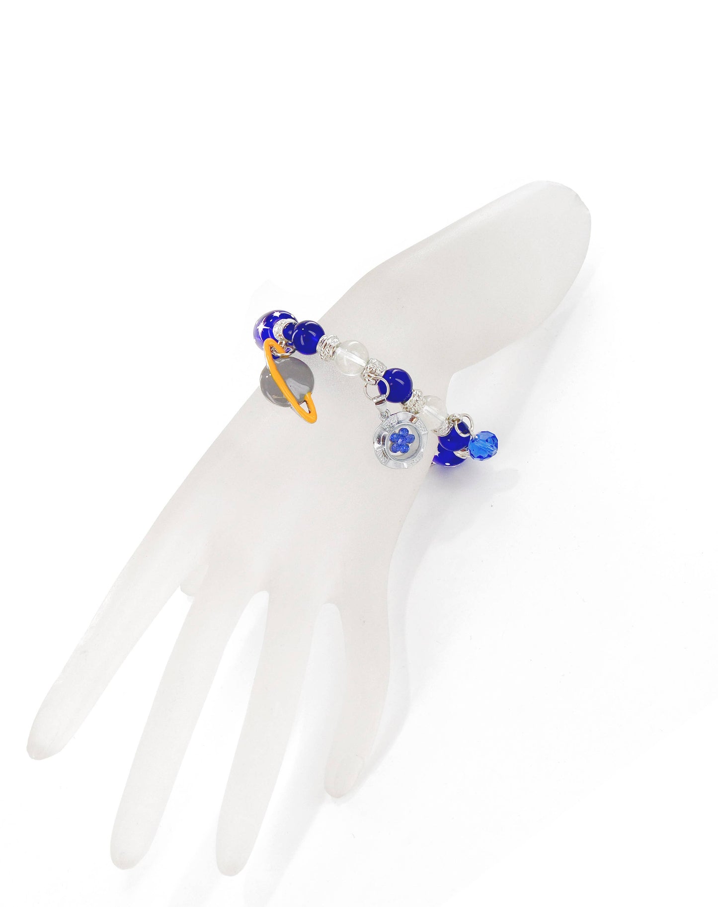Solar System Galaxy Universe Saturn Blue Bracelet