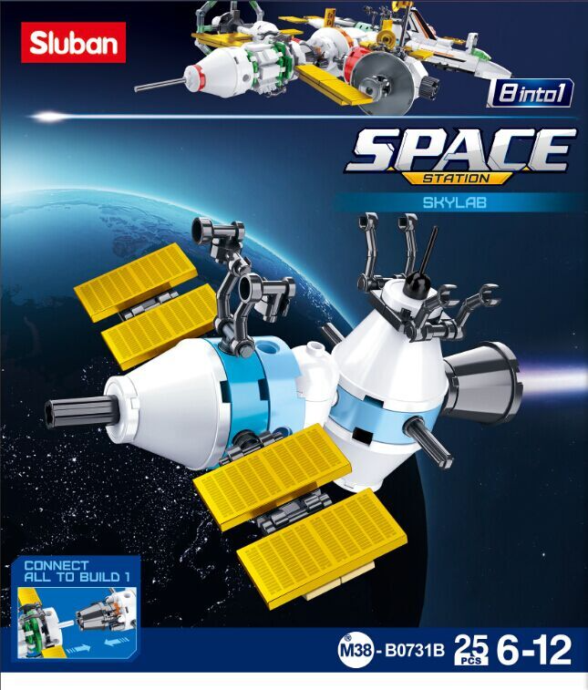 SkyLab Space Building Brick Kit (64 pcs)