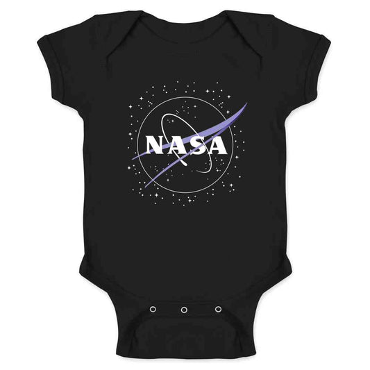NASA Approved Meatball Logo With Stars Baby Bodysuit