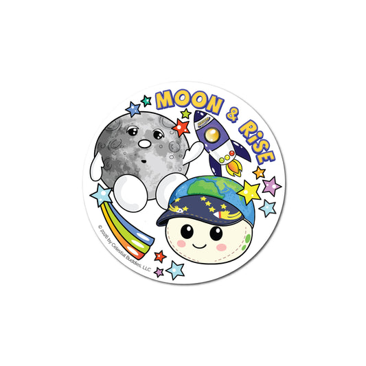Limited Edition Rise & Moon Artemis II Vinyl Sticker