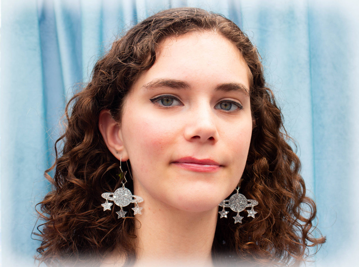 Interstellar Planet Dangle Acrylic Statement Earrings