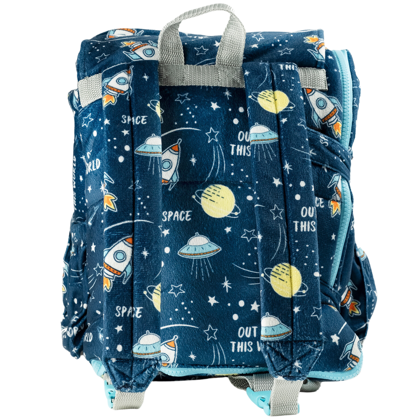 Packable Kid's Space & Rockets Sleeping Bag with Backpack