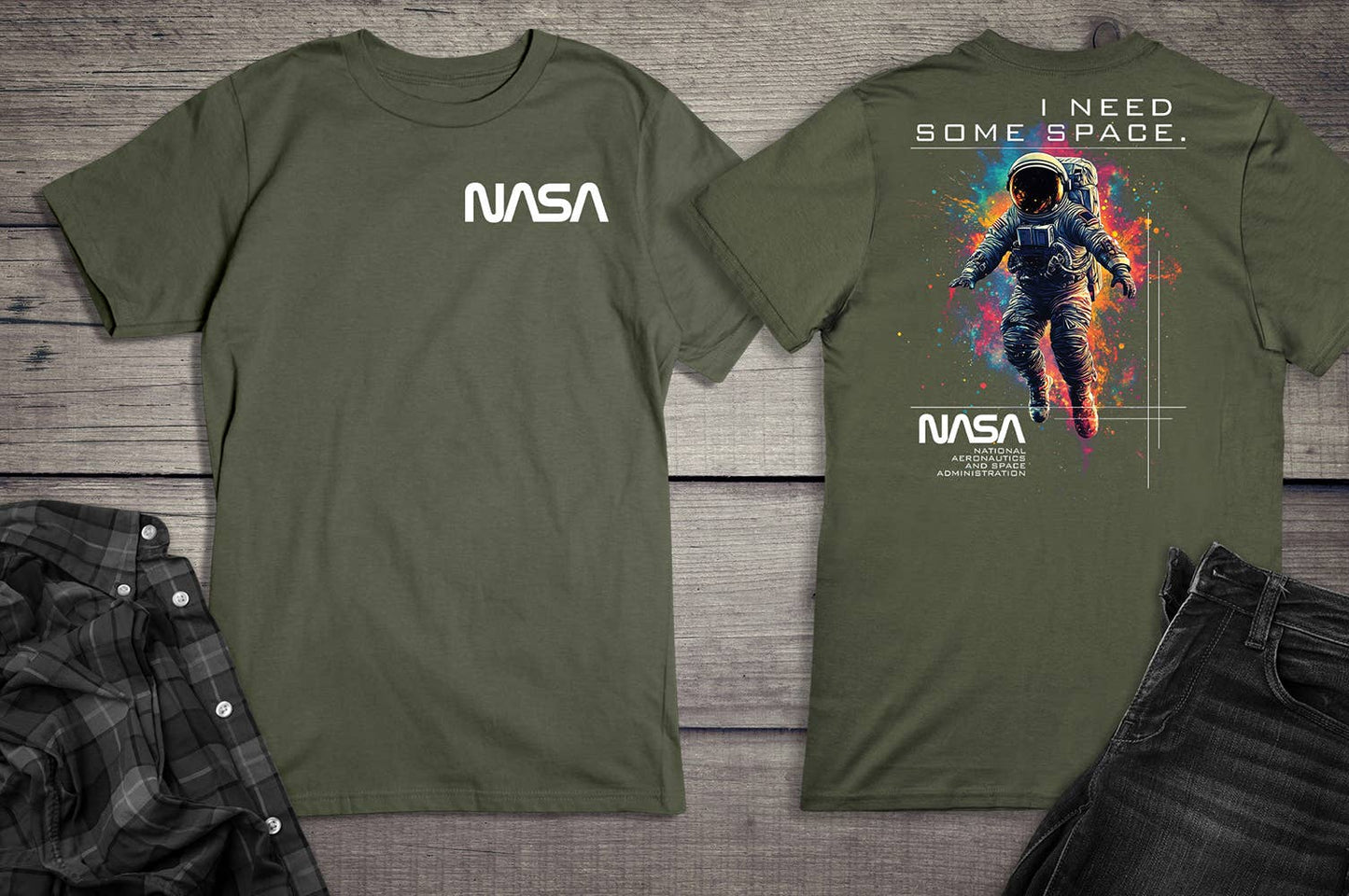 NASA I Need Some Space With Crest T-Shirt