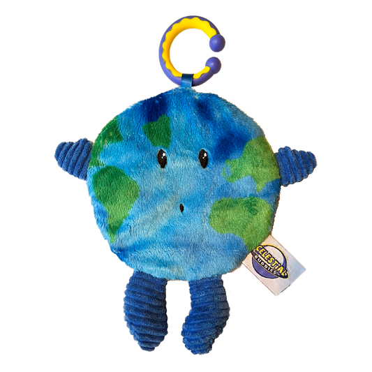 Earth Plush Baby Teether Lovey - Sensory Infant Toy