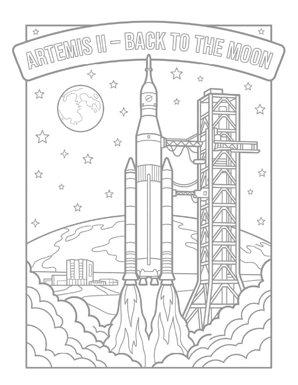 Artemis II Coloring and Activity Book 8.5 x 11