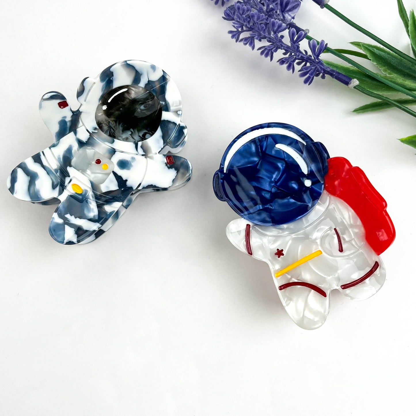 Creative Astronaut Acetate Hair Claw Clip